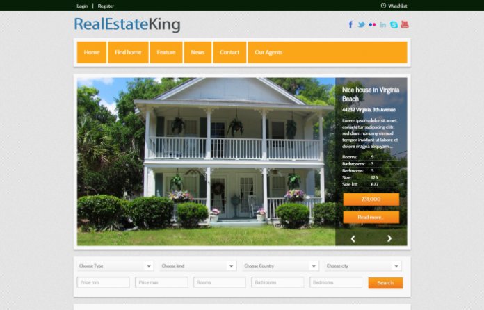 Real Estate King - Real Estate WordPress Theme